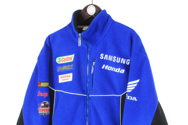 Vintage Honda Racing Fleece Full Zip Medium