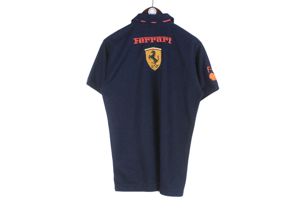 Vintage Ferrari Polo T-Shirt Medium