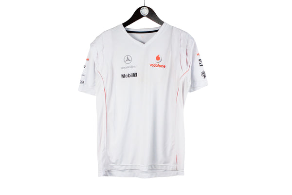 Vintage Vodafone Mercedes McLaren Jersey T-Shirt Medium