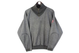 Vintage Levi's Sweatshirt 1/4 Zip Women's Medium USA style gray jumper sport wear work pullover