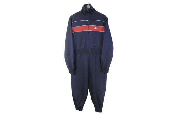 Vintage Puma Coveralls Large sport wear 90s 80s made in West Germany classic tracksuit jumpsuit long sleeve 