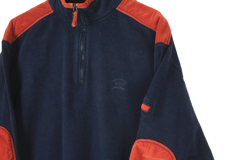 Vintage Paul & Shark Sweatshirt 1/4 Zip Small Oversized