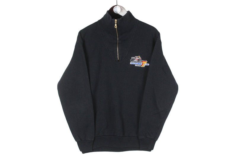 Vintage Isle of Man 1999 Moto GP Sweatshirt 1/4 Zip Medium