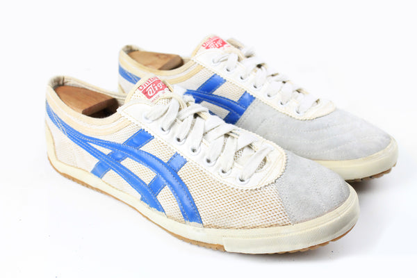 Vintage Asics Sneakers US 10.5 gray Onitsuka Tiger 90s retro style trainers classic sport athletic shoes authentic streetwear casual