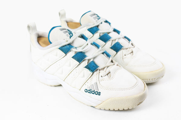 Vintage Adidas Sneakers Women's US 5.5 Equipment white 90s retro style trainers classic sport athletic shoes authentic streetwear casual
