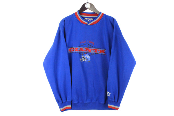 Vintage New York Giants Starter Sweatshirt XLarge big logo NFL USA football fan crewneck jumper sport wear 90s big embroidery logo