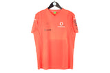 Vintage McLaren Vodafone Hugo Boss T-Shirt Medium orange Mercedes Benz 00s authentic Formula 1 team racing jersey