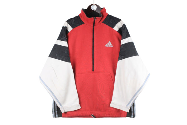 Vintage Adidas Sweatshirt Half Zip Medium