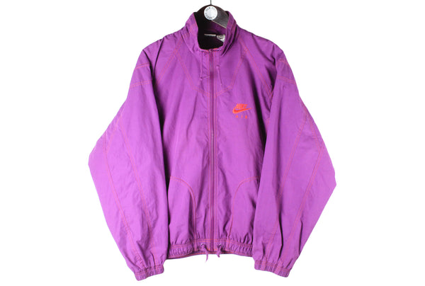 Vintage Nike Track Jacket Medium purple 90s Air windbreaker sport style USA wear