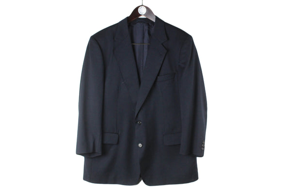 Vintage Burberrys Blazer Size 27 navy blue 2 buttons 90s collared jacket luxury made in England jacket