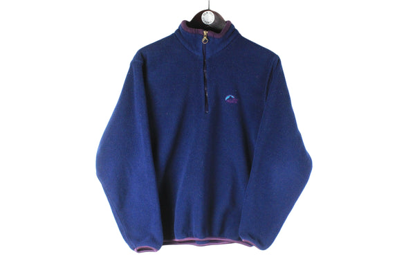 Vintage Lowe Alpine Fleece 1/4 Zip Small navy blue outdoor jumper 90s retro style mountain trekking sweater 