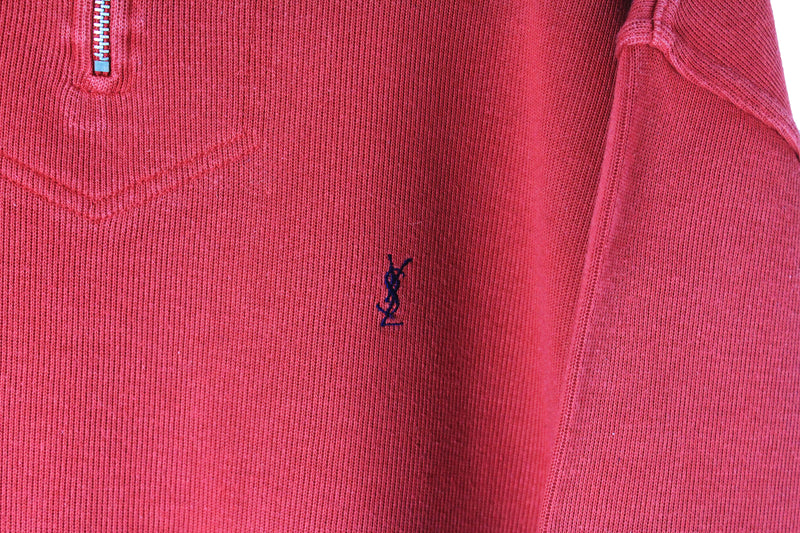 Vintage Yves Saint Laurent Sweatshirt 1/4 Zip Large