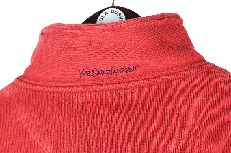 Vintage Yves Saint Laurent Sweatshirt 1/4 Zip Large