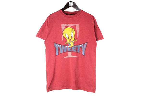 Vintage Tweety Warner Bros T-Shirt Medium made in USA 90s cartoon big logo authentic merch shirt