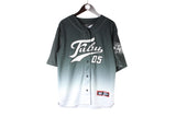 Vintage Fubu Jersey T-Shirt Small baseball style buttons up 90s hip hop retro sport line oversized shirt