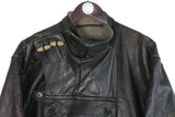 Vintage Ordonnansjacka Swedish Army Motorcycle Oljon Malung 50s Leather Jacket Large / XLarge