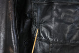 Vintage Ordonnansjacka Swedish Army Motorcycle Oljon Malung 50s Leather Jacket Large / XLarge