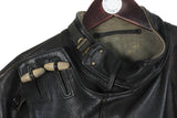 Vintage Ordonnansjacka Swedish Army Motorcycle Oljon Malung 50s Leather Jacket Large / XLarge