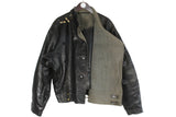 Vintage Ordonnansjacka Swedish Army Motorcycle Oljon Malung 50s Leather Jacket Large / XLarge