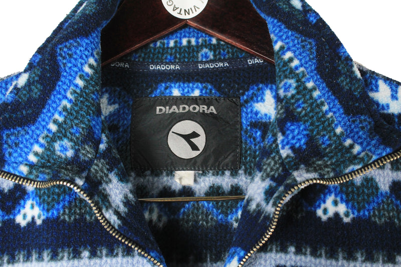 Vintage Diadora Fleece 1/4 Zip Small