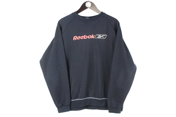 Vintage Reebok Sweatshirt Medium big logo crewneck 90s sport jumper