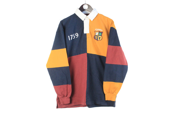 Vintage Guinness Rugby Shirt Large multicolor 90s retro collared jumper sport style long sleeve polo t-shirt sweatshirt stout beer UK classic fans multicolor