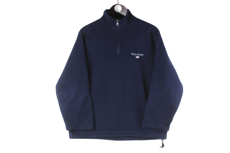 Vintage Polo Sport by Ralph Lauren Fleece 1/4 Zip Women's Small Oversized