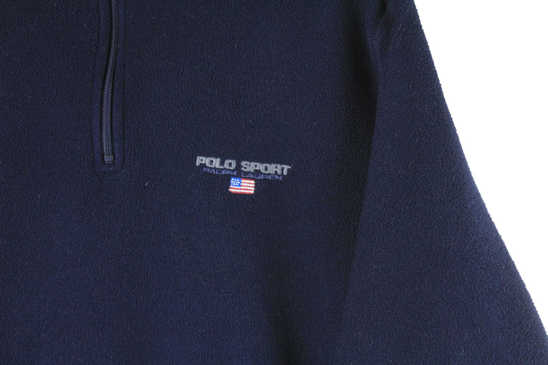 Vintage Polo Sport by Ralph Lauren Fleece 1/4 Zip Women's Small Oversized