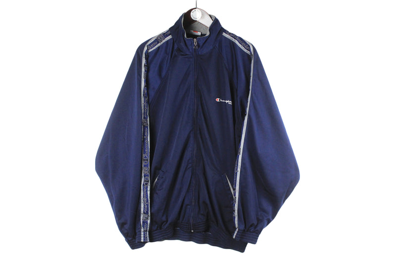 Champion blue track jacket best sale