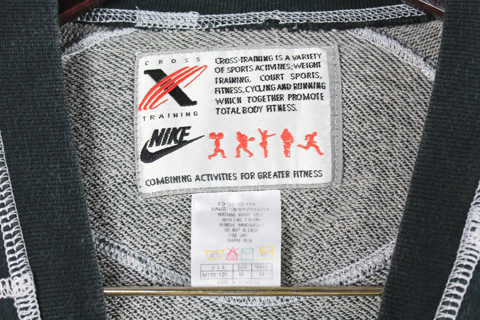 Vintage Nike Cross Training 3/4 Sleeve Cropped Sweatshirt