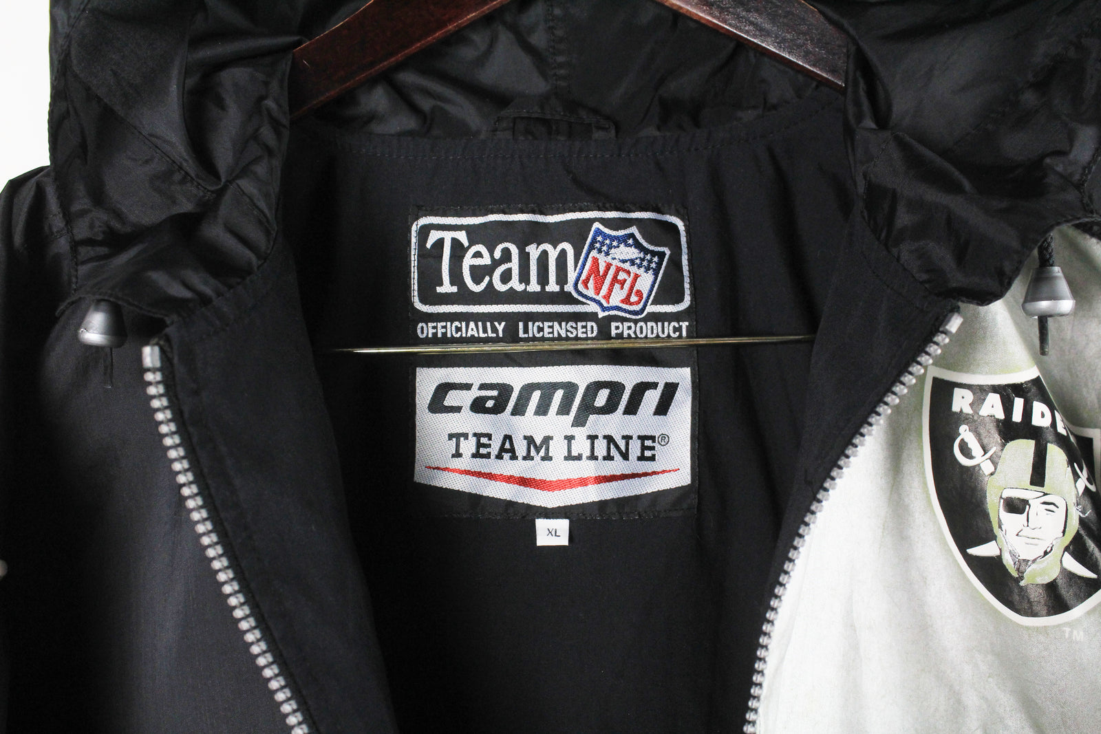 Vintage Los Angeles Raiders Campri Line Jacket XLarge – dla dushy