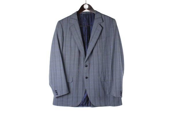 Vintage Brioni Blazer Medium / Large blue 2 buttons 90s luxury retro authentic classic official original jacket