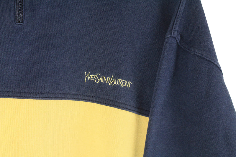 Vintage Yves Saint Laurent Sweatshirt 1/4 Zip XLarge