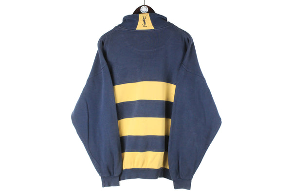 Vintage Yves Saint Laurent Sweatshirt 1/4 Zip XLarge