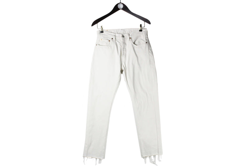 Vintage Levi's 555 Jeans W 30 white 90s retro USA work wear style trousers