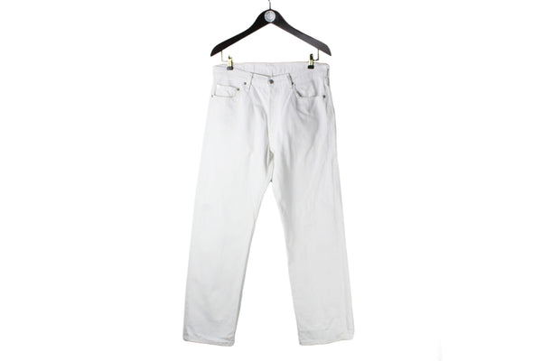 Vintage Levi's 501 Jeans W 34 L 30 white 90s retro USA style trousers denim pants