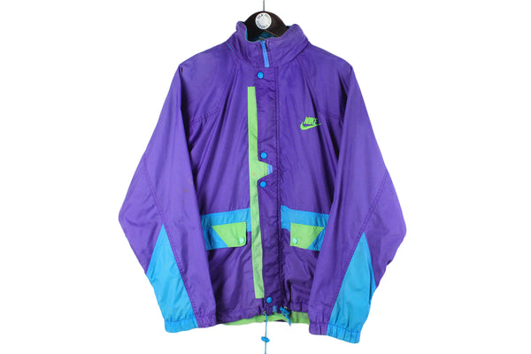 Vintage Nike Jacket Medium purple lightwear 90s sport jacket windbreaker classic USA small logo