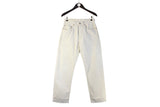 Vintage Levi's 551 Corduroy Pants W 32 L 34 beige gray 90s retro style USA work wear jeans