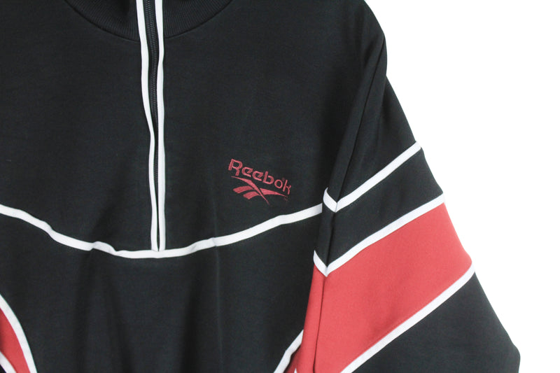 Vintage Reebok Sweatshirt Half Zip Medium