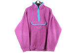 Vintage Fila Magic Line Fleece 1/4 Zip XLarge purple polarplus 90s retro sport ski jumper authentic front logo sweater
