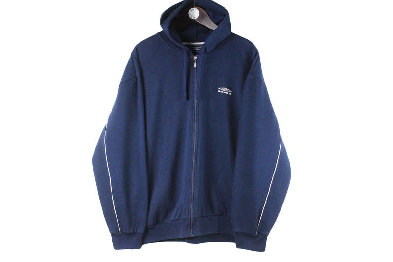 Vintage Umbro Hoodie Full Zip XLarge