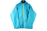 Vintage Helly Hansen Jacket Medium blue 90s retro sport style outdoor hooded light wear jacket