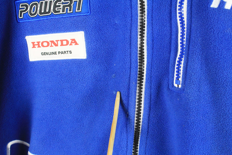 Vintage Honda Fleece Full Zip Large