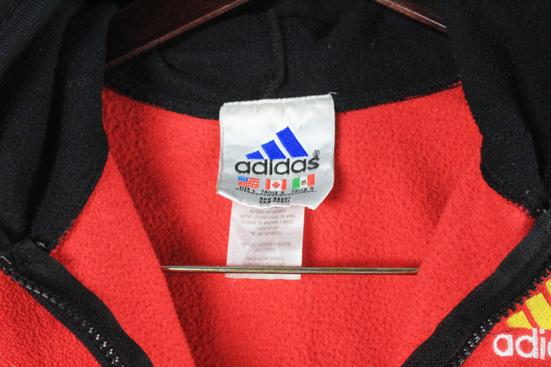 Vintage Adidas Fleece Hoodie 1/4 Zip Women's Small