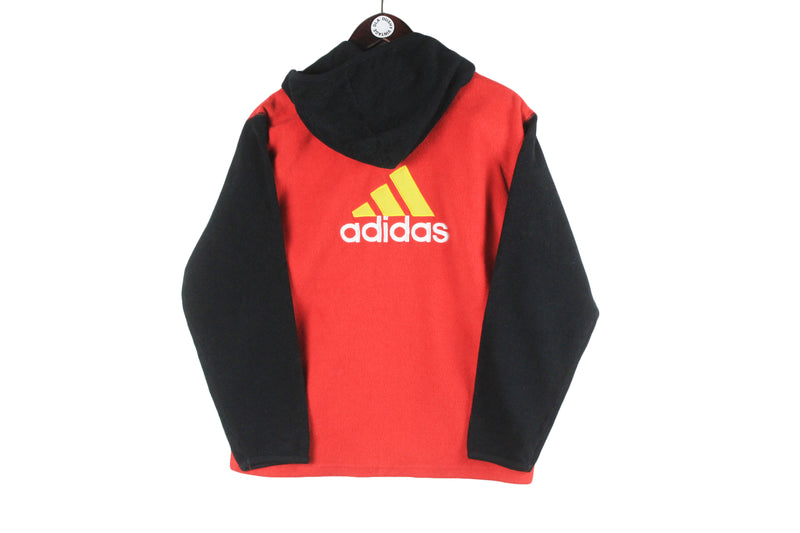 Vintage Adidas Fleece Hoodie 1/4 Zip Women's Small