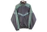 Vintage Fila Track Jacket Large blue green small logo 90s retro sport style full zip windbreaker 