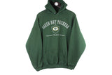 Vintage Green Bay Packers Hoodie Medium