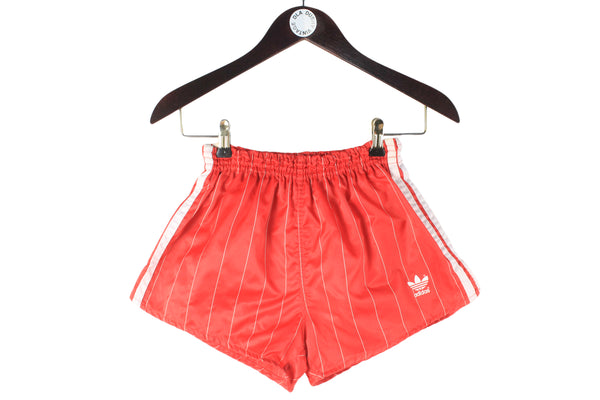 Vintage Adidas Shorts Women's Medium red striped pattern authentic 80s retro sport style classic running shorts