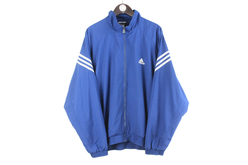Vintage Adidas Tracksuit XLarge blue 90s retro classic jacket and track pants suit small logo sport athletic jumpsuit