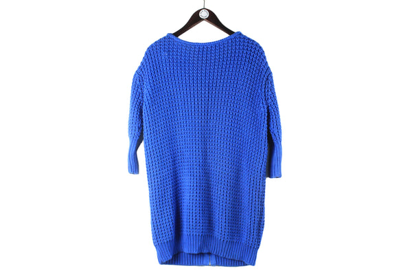 Acne Studios Cardigan Women's XSmall Shore Solid blue sweater cotton authentic minimalistic oversized sweater